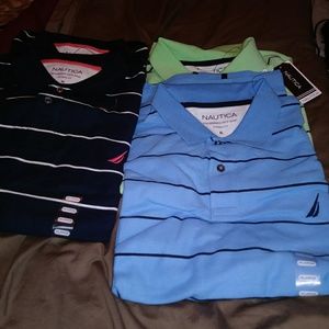 Men's Nautica 3 button up collar shirt